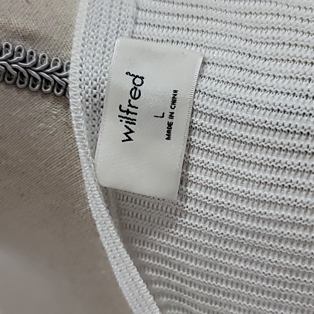 WILFRED Ribbed Viscose Linen Blend Parachute Drop Shoulder Top Blouse - Picture 7 of 9